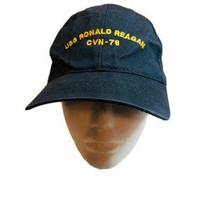 USS Ronald Reagan CVN-76 Blue Baseball Hat Cap Nimitz-class SuperCarrier Navy